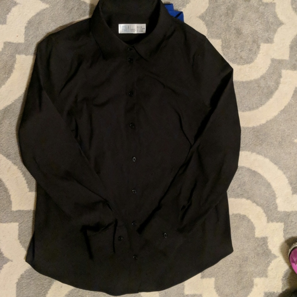 Black button down
